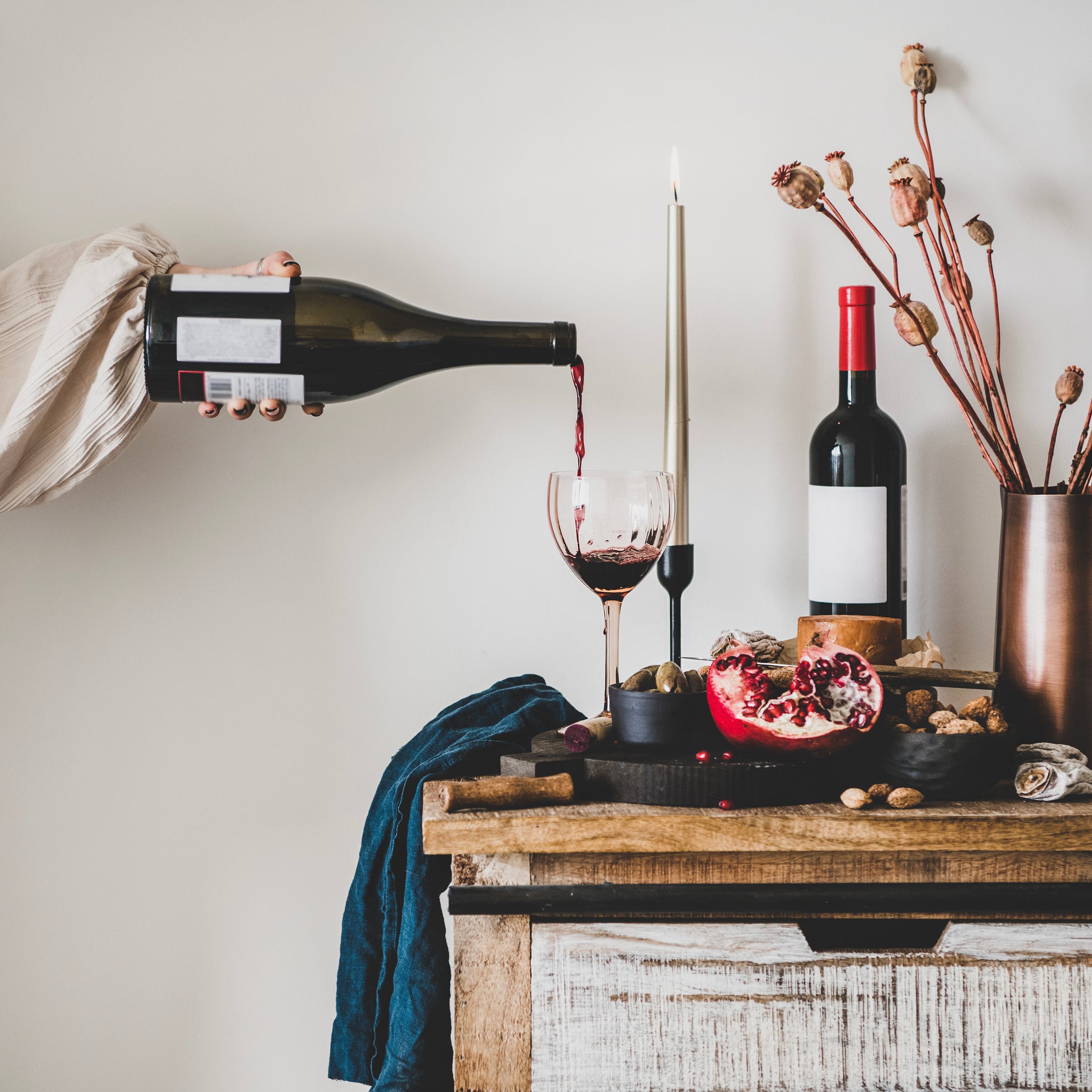 Red wine glas