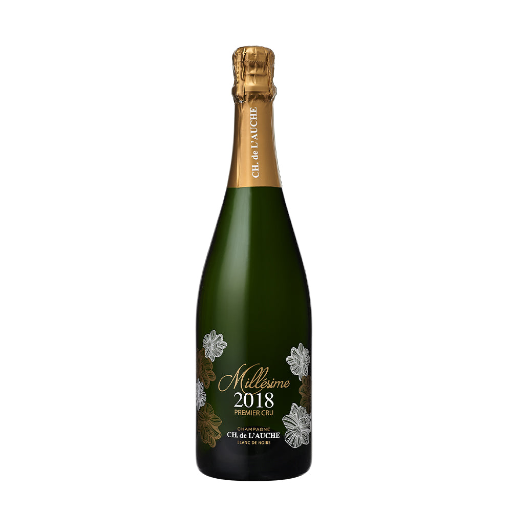 CH. de l'Auche BLANC DE NOIR Millésime Champagne Premier Cru bottle with elegant design.